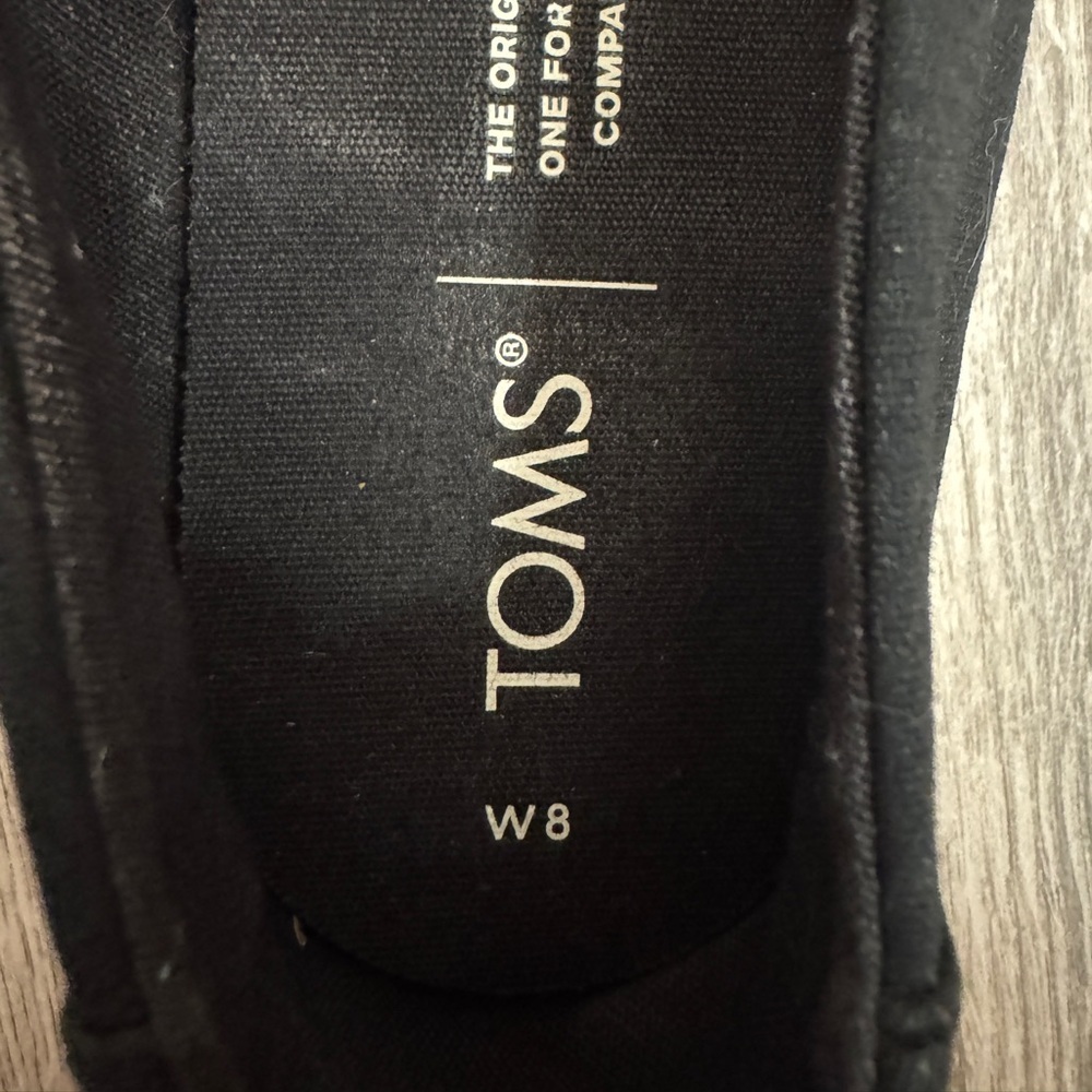 TOMS Women's Black and Yellow Sunflower Flats - Picture 2 of 4